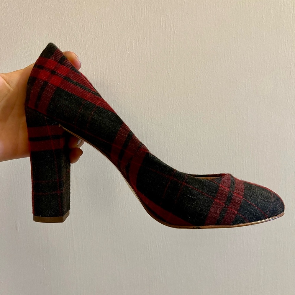 JCrew plaid pumps